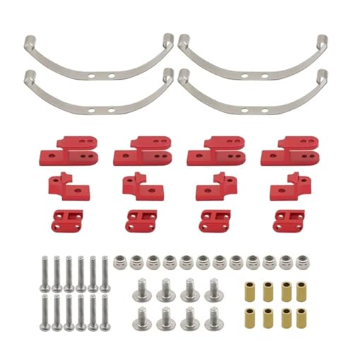 JYYTERD Rc Car Zubehör Kompatibel Mit WPL B24 4WD 1/16 RC Car Upgrade-Teilen 1 Satz Für Blatt Für Federdämpfungsaufhängungszubehör(Red) von JYYTERD