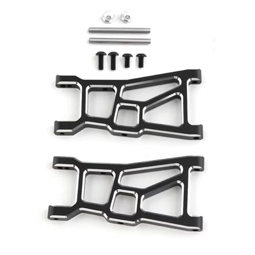 JYYTERD Rc Car Zubehör Kompatibel Mit ZD Für Racing Für DBX-10 DBX10 1/10 RC Car Upgrades Teile Zubehör Metall Front Lower Arm Rear Suspension Arm(Black) von JYYTERD
