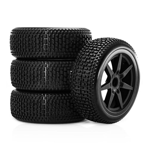 Kompatibel Mit ARRMA Für Typhon Für Talion Für Traxxas Für Redcat Für Team 1/8 RC Auto 117 Mm Off-Road Für Buggy-Reifen Rad 17 Mm Sechskant RC Auto Reifen(Black) von hjuink