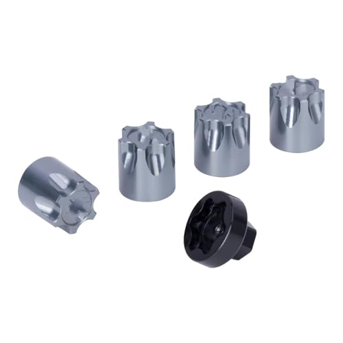 Kompatibel Mit Axial Für SCX10 D90 Für TRX4 TF2 CC01 Für Capra VS4-10 1/10 RC Crawler Autoteile 4 Stück Felgenmittelkappe Kappe M4 Mutter RC-Zubehör(Gray) von JYYTERD