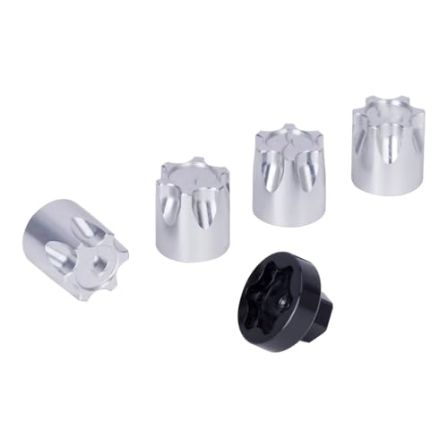 Kompatibel Mit Axial Für SCX10 D90 Für TRX4 TF2 CC01 Für Capra VS4-10 1/10 RC Crawler Autoteile 4 Stück Felgenmittelkappe Kappe M4 Mutter RC-Zubehör(Silver) von JYYTERD