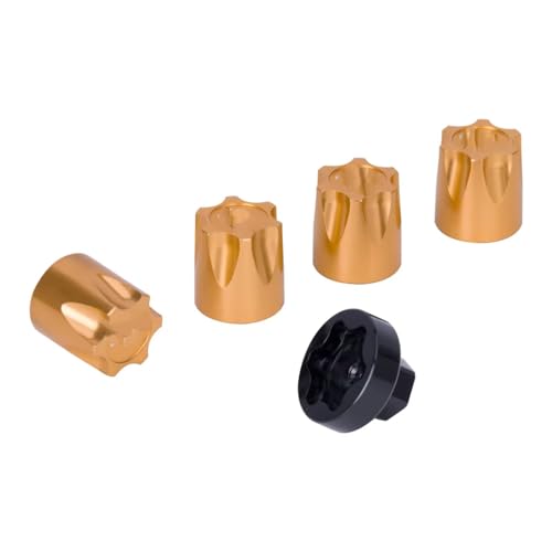 Kompatibel Mit Axial Für SCX10 D90 Für TRX4 TF2 CC01 Für Capra VS4-10 1/10 RC Crawler Autoteile 4 Stück Felgenmittelkappe Kappe M4 Mutter RC-Zubehör(Yellow) von JYYTERD