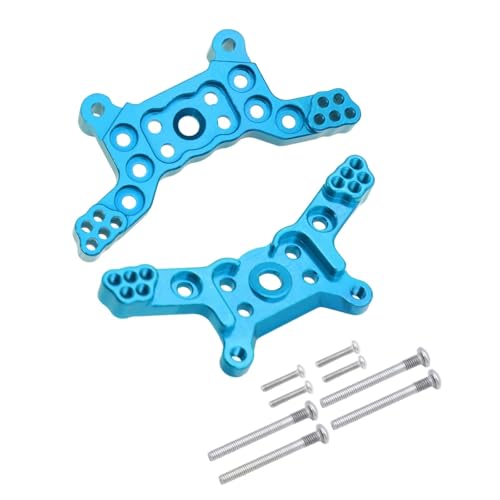 Kompatibel Mit Mjx Für Hyper Go 14209 14210 RC-Auto-Upgrade-Teile, 2-teilige Aluminiumlegierung, Vordere Und Hintere Turm-Stoßdämpferhalterung Zubehör Teile RC Autos von JYYTERD