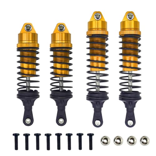 Kompatibel Mit Traxxas Für Slash 4x4 4WD 2WD Für Rustler Für VXL 1/10 RC Autoteil Aluminiumlegierung Vorne Und Hinten Stoßdämpfer Montiert RC Stoßdämpfer(Yellow) von JYYTERD