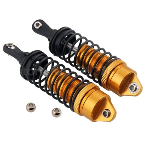 Kompatibel Mit Traxxas Für Slash 4x4 727 1/10 RC Autoteile Aluminiumlegierung Vorderer Stoßdämpfer 100 Mm RC Stoßdämpfer(Yellow) von JYYTERD