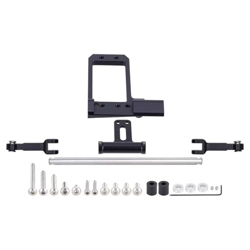 Kompatibel Mit Vanquish Für Phoenix VS4-10 F10 1/10 RC Crawler Autoteile Portalachse BAT Servohalterung Und Skalierbare Hydraulische Lenkverbindung RC-Zubehör(Black) von JYYTERD