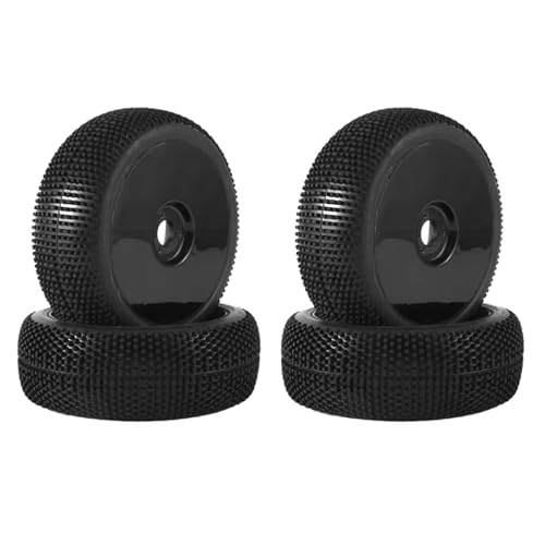 RC Auto Upgrade-Teile Kompatibel Mit ARRMA Für Für traxxas Für Redcat Für Team Für LOSI Für Kyosho VRX Für HSP Für Hobao 1/8 RC Off-Road Für Buggy Tirate Wheel(Black) von JYYTERD
