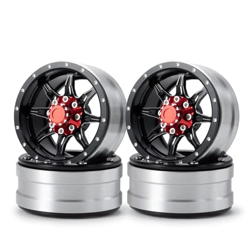 RC Auto Upgrade-Teile Kompatibel Mit Axial Für SCX10 Für Tamiya CC01 D90 D110 Für TRX4 Für TRX6 1/10 RC Für Rock Crawler Auto 1,9 Beadlock Rad Felgen Naben(4PCS) von JYYTERD