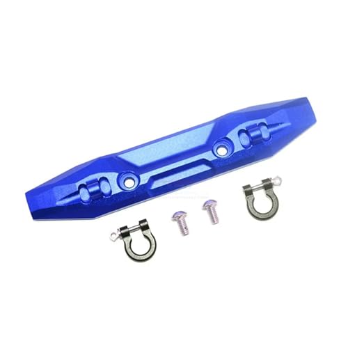 RC Auto Upgrade-Teile Kompatibel Mit Für traxxas Für E-Revo 2.0 86086-4 4X4 Für VXL Für Monster Truck 1/10 RC Car Upgrade Metall Frontstoßstange Mit Abschlepphaken 5335X(Blue) von JYYTERD