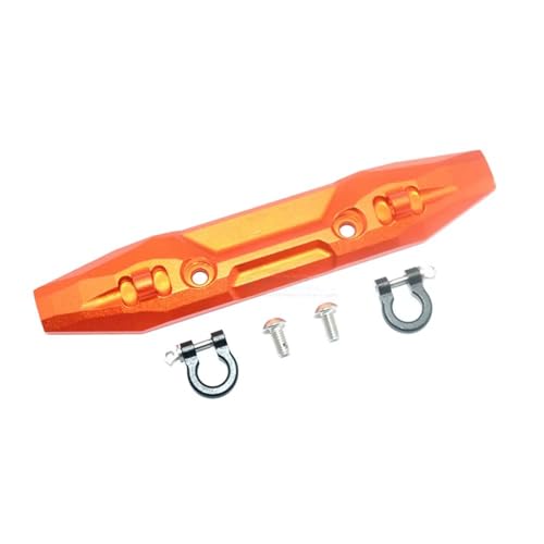 RC Auto Upgrade-Teile Kompatibel Mit Für traxxas Für E-Revo 2.0 86086-4 4X4 Für VXL Für Monster Truck 1/10 RC Car Upgrade Metall Frontstoßstange Mit Abschlepphaken 5335X(Orange) von JYYTERD