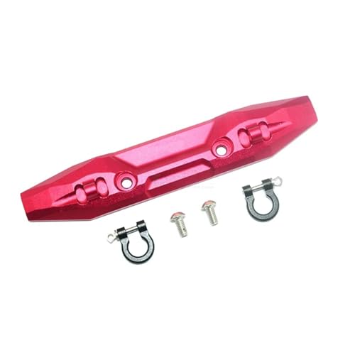 RC Auto Upgrade-Teile Kompatibel Mit Für traxxas Für E-Revo 2.0 86086-4 4X4 Für VXL Für Monster Truck 1/10 RC Car Upgrade Metall Frontstoßstange Mit Abschlepphaken 5335X(Red) von JYYTERD
