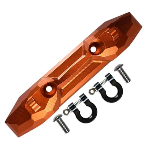 RC Auto Upgrade-Teile Kompatibel Mit Für traxxas Für E-Revo 2.0 86086-4 4X4 Für VXL Für Monster Truck 1/10 RC Car Upgrade Metall Heckstoßstange Mit Abschlepphaken 5335X(Orange) von JYYTERD