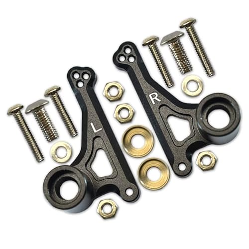 RC Auto Upgrade-Teile Kompatibel Mit Für traxxas Für E-Revo 2.0 Für VXL 86086-4 Für Monster Truck 1/10 RC Car Upgrade Metall Front Kipphebel Set Shock Mount 5358(Black) von JYYTERD