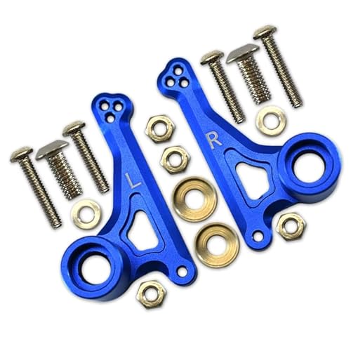 RC Auto Upgrade-Teile Kompatibel Mit Für traxxas Für E-Revo 2.0 Für VXL 86086-4 Für Monster Truck 1/10 RC Car Upgrade Metall Front Kipphebel Set Shock Mount 5358(Blue) von JYYTERD
