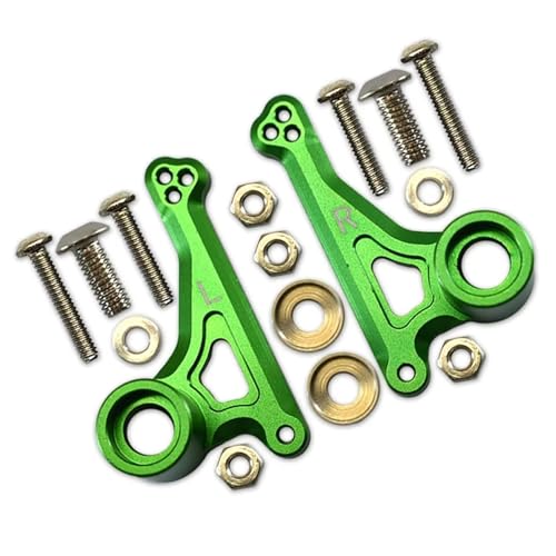 RC Auto Upgrade-Teile Kompatibel Mit Für traxxas Für E-Revo 2.0 Für VXL 86086-4 Für Monster Truck 1/10 RC Car Upgrade Metall Front Kipphebel Set Shock Mount 5358(Green) von JYYTERD