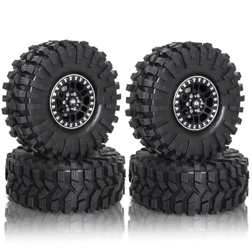 RC Auto Upgrade-Teile Kompatibel Mit Für traxxas Für Trx4 Für Trx6 Für Axial Für Scx10 90046 Für Redcat Für Yikong 1/10 Rc Auto 1,9 Zoll Gummireifen Metallradnabe von JYYTERD