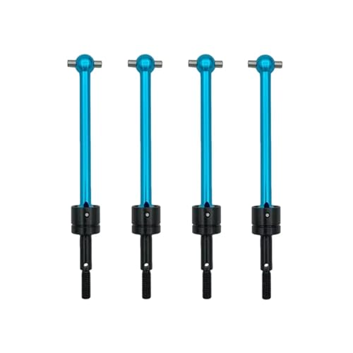RC Auto Upgrade-Teile Kompatibel Mit Tamiya DT03 Für TT02B RC Auto, Upgrade-Teile, Ersatzzubehör, 4 Stück Metall-Antriebswelle CVD 64 Mm(Blue) von hjuink