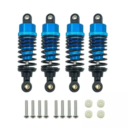 RC Teile Für Tamiya Für TT-02 TT-02d M-05 M-06 1/10 4 Stück RC Auto Stoßdämpfer Aluminium Legierung Dämpfer Set 60mm Ersatz Upgrade Teile(Blue) von hjuink
