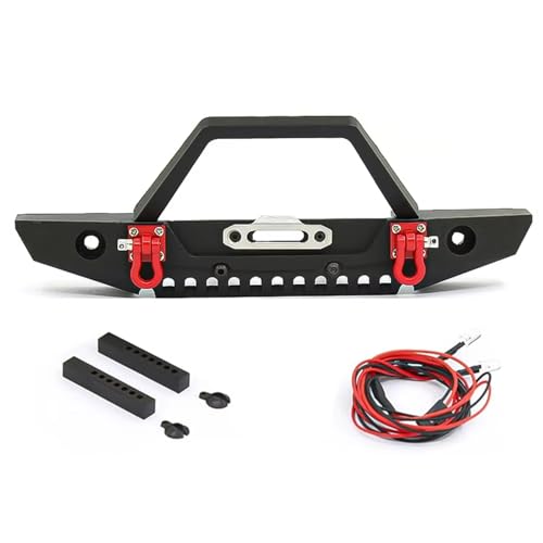 RC Teile Kompatibel Mit Axial Für SCX10 II 90046 Für TRAXXAS Für TRX-4 Für TRX4 1/10 RC Crawler Auto Metall Frontstoßstange Mit Lichtern von JYYTERD