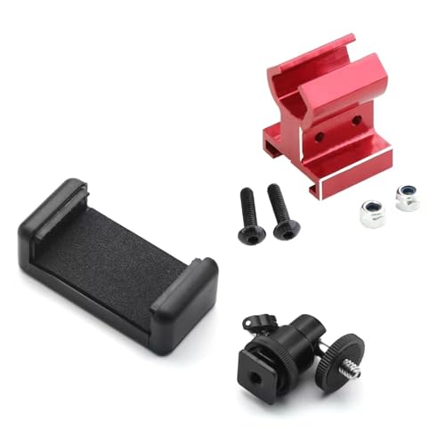 RC Teile Kompatibel Mit TRAXXAS Für TRX4 Für TRX6 Für E-Revo Für Slash Für RUSTLER Für E-Maxx RC-Autoteile Metallsender-Telefonhalterung(Red) von JYYTERD