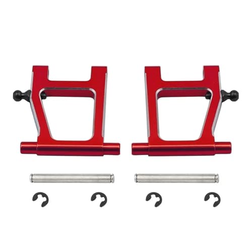 RC Teile Kompatibel Mit Tamiya Für TT01 1/10 RC Auto Upgrade Teile Zubehör Metall Vorne Hinten Oben Unten Aufhängungsarm-Set(Red) von JYYTERD