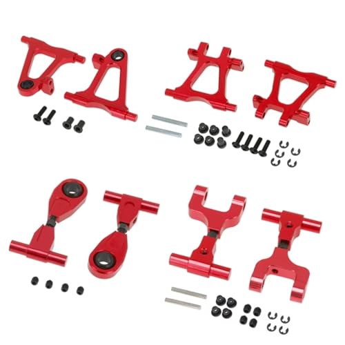 RC Teile Kompatibel Mit Tamiya Für TT02 1/10 RC-Auto, Upgrade-Teile, Zubehör, 8-teiliges Set Aus Metall-Aufhängungsarmen Vorne, Hinten, Oben Und Unten(Red) von JYYTERD