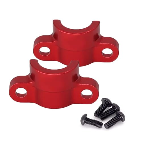 RC Teile Kompatibel Mit Tamiya Für TT02 Für TT-02 1/10 RC Autoteile Zubehör 2 Stück Metall-Zentralantriebswellenabdeckung Dogbone Festmontage(Red) von hjuink