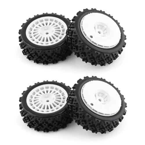 RC Teile Kompatibel Mit Tamiya XV-01 TA06 Für TT-01 Für TT-02 PTG-2 1/10 RC Für Rennwagen EParts Zubehör 72mm Gummireifen Radreifen(White) von JYYTERD