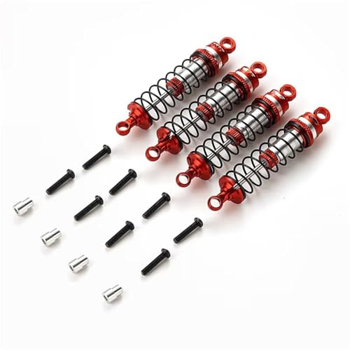 RC Teile Kompatibel Mit Traxxas Für Latrax Für Teton Für Desert Für Prerunner Für SST 1/18 RC Truck Autoteile 4 Stück Stoßdämpfer Vorne Hinten(Red) von JYYTERD