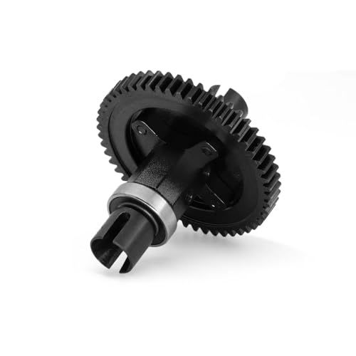 RC Teile Kompatibel Mit Traxxas Für Sledge 1/8 RC Car Upgrade Teile Zubehör Metall 46T 52T Slipper Clutch Center Diff Straight Shaft(Black,52T) von JYYTERD