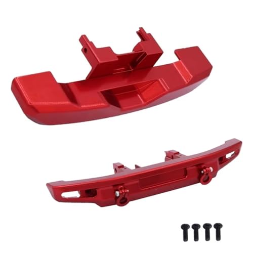 RC Teile Kompatibel Mit Traxxas Für TRX4M Für Bronco 1/18 RC Crawler Car Upgrade-Teile OP-Zubehör Metall Vorne Und Hinten Stoßstange 9735(Red) von JYYTERD