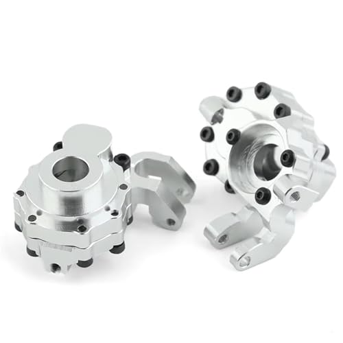 Rc Car Zubehör Kompatibel Mit Für traxxas Für TRX4 1/10 RC Crawler Car Upgrades Teile Zubehör 2-teiliges Metall-Frontportalgehäuse (innen Und Außen)(Silver) von JYYTERD