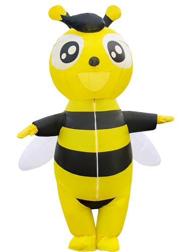 JYZCOS Aufblasbares Hummel-Kostüm für Erwachsene, Halloween-Party, Verkleidung, Braun, Large von JYZCOS