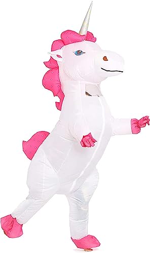 JYZCOS Einhorn Aufblasbares Kostüm (weiß, groß) von JYZCOS