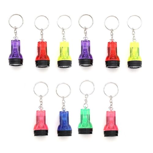 JZK 10 x Leichter Handlicher Kleiner Mini LED Taschenlampen-Schlüsselanhänger zum Füllen von Partytüten für Kinder Partygeschenke, Schlüsselloch-Lichtlampe, Camping-Notfallwerkzeug JZK 10 x Leichter Handlicher Kleiner Mini LED Taschenlampen-Schlüsselanhänger zum Füllen von Partytüten für Kinder Partygeschenke, Schlüsselloch-Lichtlampe, Camping-Notfallwerkzeug von JZK