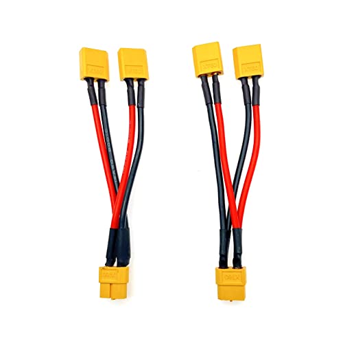 JZK 2 x XT60 Parallelkabel, XT60 Batterie-Anschlusskabel, 1 x Buchse auf 2 x Stecker, Batterie-Adapterkabel für RC-Drohne, Y-Splitter-Verlängerungskabel für RC-Hubschrauber, Quadcopter JZK 2 x XT60 Parallelkabel, XT60 Batterie-Anschlusskabel, 1 x Buchse auf 2 x Stecker, Batterie-Adapterkabel für RC-Drohne, Y-Splitter-Verlängerungskabel für RC-Hubschrauber, Quadcopter von JZK