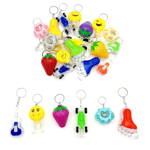 JZK 24 x blinkender Schlüsselanhänger, LED-Mini-Licht, leuchtendes Spielzeug, LED-Licht, Schlüsselanhänger, Spielzeug für Kinder, Geburtstag, Party, Gastgeschenke, Partygeschenke JZK 24 x blinkender Schlüsselanhänger, LED-Mini-Licht, leuchtendes Spielzeug, LED-Licht, Schlüsselanhänger, Spielzeug für Kinder, Geburtstag, Party, Gastgeschenke, Partygeschenke von JZK