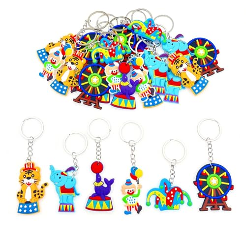 JZK 30 x Karneval Zirkus Schlüsselanhänger für Kinder Geburtstag Party Gefälligkeiten Zirkus Motto Party Dekorationen Vergnügungspark Geschenk Riesenrad Geschenk Clown Schlüsselanhänger JZK 30 x Karneval Zirkus Schlüsselanhänger für Kinder Geburtstag Party Gefälligkeiten Zirkus Motto Party Dekorationen Vergnügungspark Geschenk Riesenrad Geschenk Clown Schlüsselanhänger von JZK