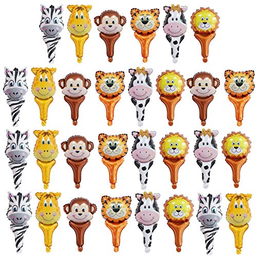 JZK 30 x Kinder Handheld Tier folien ballons Luftballons für Kinder Geburtstagsfeier bevorzugt Jungen Mädchen Spielzeug JZK 30 x Kinder Handheld Tier folien ballons Luftballons für Kinder Geburtstagsfeier bevorzugt Jungen Mädchen Spielzeug von JZK