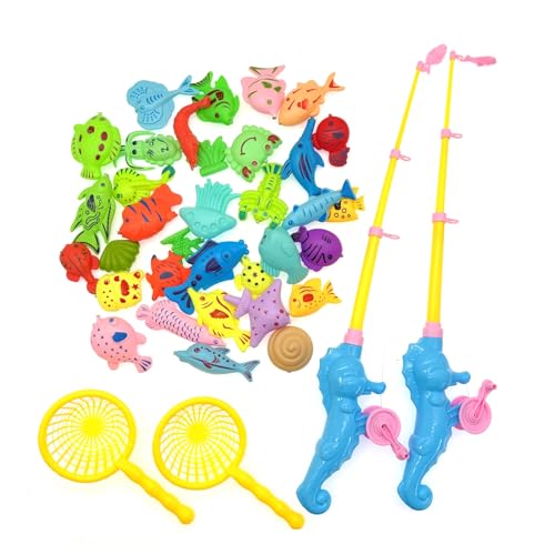 JZK 38 x Magnetisches Angelspielzeug, Badespielzeug, Wasserspielzeug, Kunststoff, schwimmender Fisch, Magnet-Angelspiel, pädagogisches Badespielzeug, Spielset für Kinder, Babybadespiel und Dusche JZK 38 x Magnetisches Angelspielzeug, Badespielzeug, Wasserspielzeug, Kunststoff, schwimmender Fisch, Magnet-Angelspiel, pädagogisches Badespielzeug, Spielset für Kinder, Babybadespiel und Dusche von JZK