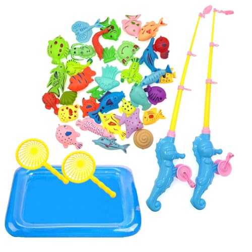 JZK 39 x Magnetisches Angelspielzeug, Badespielzeug, Wasserspielzeug, Kunststoff, schwimmender Fisch, Magnet-Angelspiel, pädagogisches Badespielzeug, Spielset für Kinder, Babybadespiel und Dusche JZK 39 x Magnetisches Angelspielzeug, Badespielzeug, Wasserspielzeug, Kunststoff, schwimmender Fisch, Magnet-Angelspiel, pädagogisches Badespielzeug, Spielset für Kinder, Babybadespiel und Dusche von JZK