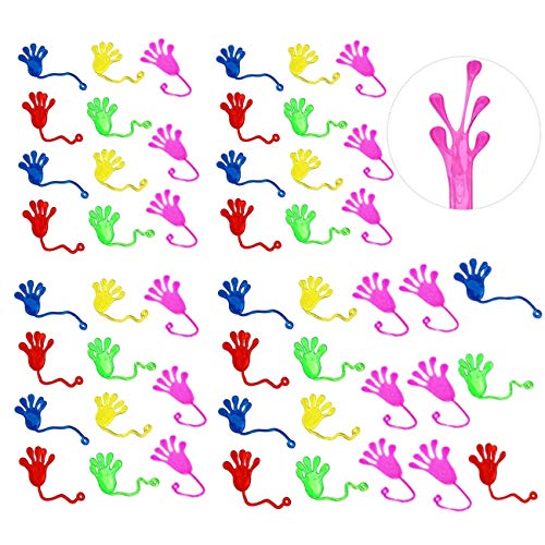 JZK 50 x Bunt klebrige Hände Spielzeug Glibber Klatschhand Klatschhände Spielzeug Gastgeschenk Geschenke für Geburtstag Party Festival neues Jahr Weihnachten JZK 50 x Bunt klebrige Hände Spielzeug Glibber Klatschhand Klatschhände Spielzeug Gastgeschenk Geschenke für Geburtstag Party Festival neues Jahr Weihnachten von JZK