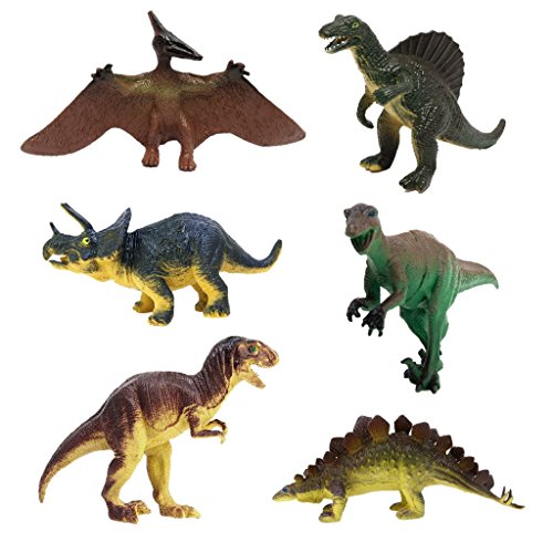 JZK 6 x Dinosaurier Spielzeug, Triceratops Pterodaktyl Stegosaurus Allosaurus Tyrannosaurus Rex, Dino Figuren Geschenk Dekoration für Kinder Geburtstag Party Mitgebsel JZK 6 x Dinosaurier Spielzeug, Triceratops Pterodaktyl Stegosaurus Allosaurus Tyrannosaurus Rex, Dino Figuren Geschenk Dekoration für Kinder Geburtstag Party Mitgebsel von JZK