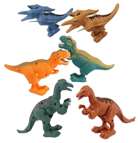 JZK 6X Dinosaurier Uhrwerk Spielzeug für Kinder, Spaß Aufziehspielzeug für Kleinkinder, Springspielzeug für Kinder, Kindergeburtstags-Gastgeschenke, Goody Bag Füllstoffe von JZK