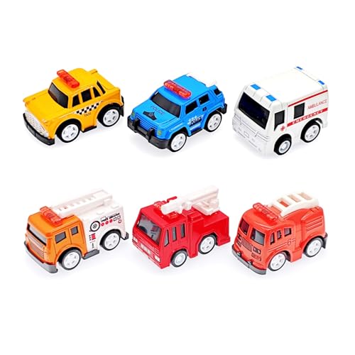 JZK 6X Kleine Rückziehautos für Kleinkinder, Mini-Spielzeugautos Metalllegierung für Kinder ab 3 Jahren Jungen Mädchen, Polizeiauto Feuerwehrauto Taxi Krankenwagen, Gastgeschenke Geburtstagspartys JZK 6X Kleine Rückziehautos für Kleinkinder, Mini-Spielzeugautos Metalllegierung für Kinder ab 3 Jahren Jungen Mädchen, Polizeiauto Feuerwehrauto Taxi Krankenwagen, Gastgeschenke Geburtstagspartys von JZK