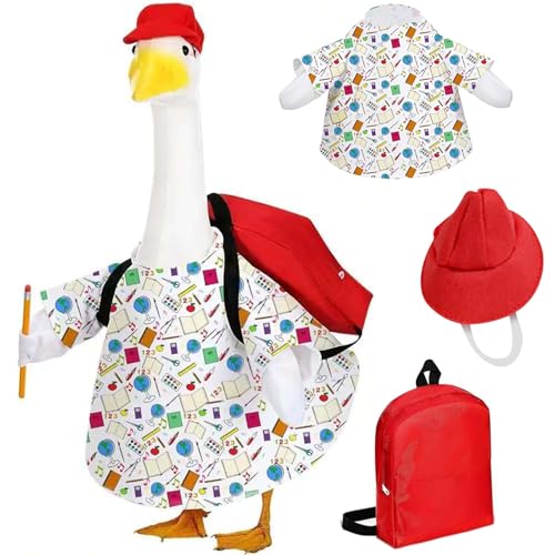 JZLEJC 4PCS -Klassenzimmer Goosen Kleidung mit Kleiderhutschule und Bleistift süß zurück zum Schulhof Outfits JZLEJC 4PCS -Klassenzimmer Goosen Kleidung mit Kleiderhutschule und Bleistift süß zurück zum Schulhof Outfits von JZLEJC