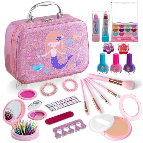 Kinder Make -up -Kit für Mädchen, waschbares zuverlässiges Kinder Make -up -Kit mit Kosmetikkoffer echtes Mädchen Make -up tun Spielspielzeug für 3+ Jahre alte kleine Mädchen Geburtstagsgeschenk Kinder Make -up -Kit für Mädchen, waschbares zuverlässiges Kinder Make -up -Kit mit Kosmetikkoffer echtes Mädchen Make -up tun Spielspielzeug für 3+ Jahre alte kleine Mädchen Geburtstagsgeschenk von JZLEJC