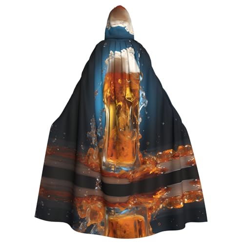 JZQZH Bierschaum-Halloween-Kostüm mit Kapuze, Zauberer-Kostüm, geeignet für Maskerade, Karneval und Mottopartys JZQZH Bierschaum-Halloween-Kostüm mit Kapuze, Zauberer-Kostüm, geeignet für Maskerade, Karneval und Mottopartys von JZQZH