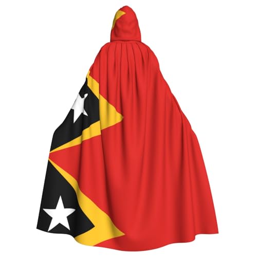 JZQZH Demokratische Republik Timor-Leste Halloween-Kapuzenumhang, Zauberer-Kostüm, geeignet für Maskerade, Karneval und Mottoparty von JZQZH