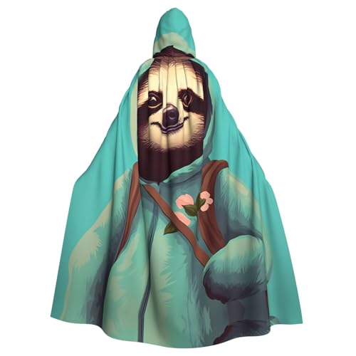 JZQZH Faultierisches Halloween-Kostüm mit Kapuze, Zauberer-Kostüm, geeignet für Maskerade, Karneval und Mottopartys JZQZH Faultierisches Halloween-Kostüm mit Kapuze, Zauberer-Kostüm, geeignet für Maskerade, Karneval und Mottopartys von JZQZH